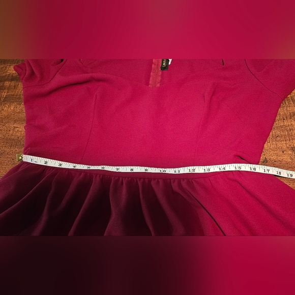 Laura Byrnes Women's Pin Up Lucrezia Day Swing Dress Maroon Size XL NWOT - Picture 10 of 11